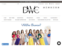 Tablet Screenshot of dancewearcorner.com